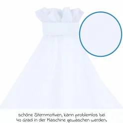 Moskitoschutz und Himmel für alle Beistellbetten bis 96 cm Länge - Weiß - Kollektion 2024