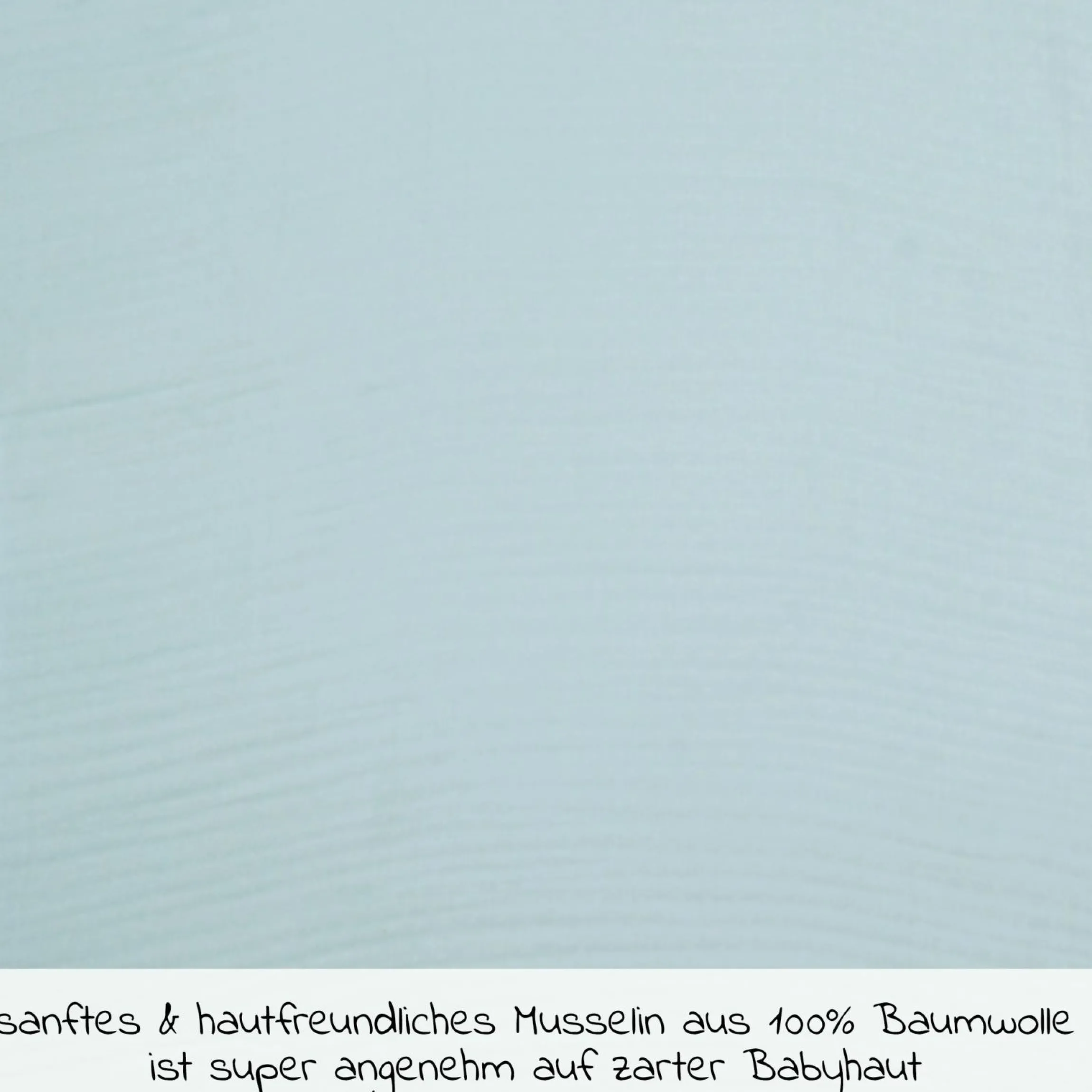 Mull-Kapuzenbadetuch 100 x 100 cm - Mint Eisblau