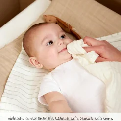Mulltuch / Waschtuch / Spucktuch 3er Pack Musselin 30 x 30 cm - Naturel / Soft Olive