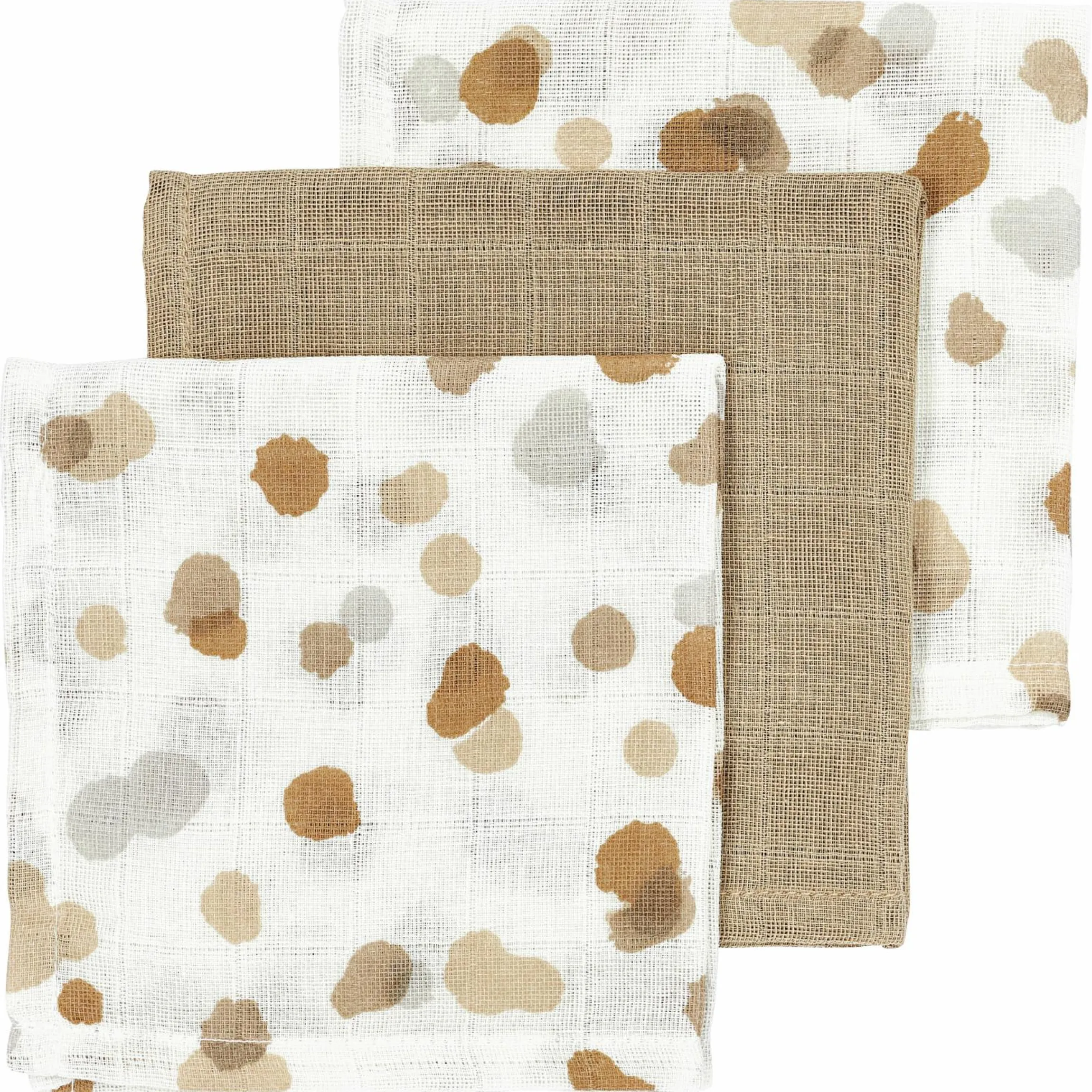 Mulltuch / Waschtuch / Spucktuch 3er Pack 30 x 30 cm - Stains - Sand