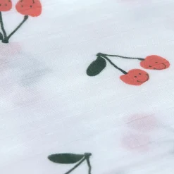 Mulltuch 3er Pack Heavenly Soft Swaddle L - Bambus 80 x 80 cm - Happy Fruits - Cherry