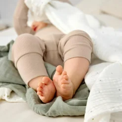 Mulltuch 3er Pack Swaddle L Bio-Baumwolle 85 x 85 cm - Leave - Olive