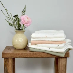 Mulltuch 3er Pack Swaddle L Bio-Baumwolle 85 x 85 cm - Leave - Olive
