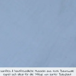 Mull-Waschhandschuh 3er Pack - Hellblau Dunkelblau