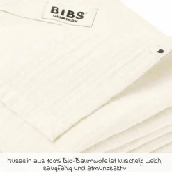 Mullwindel / Mulltuch / Pucktuch 2er Pack Muslin Cloth 70 x 70 cm - Ivory