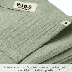 Mullwindel / Mulltuch / Pucktuch 2er Pack Muslin Cloth 70 x 70 cm - Sage