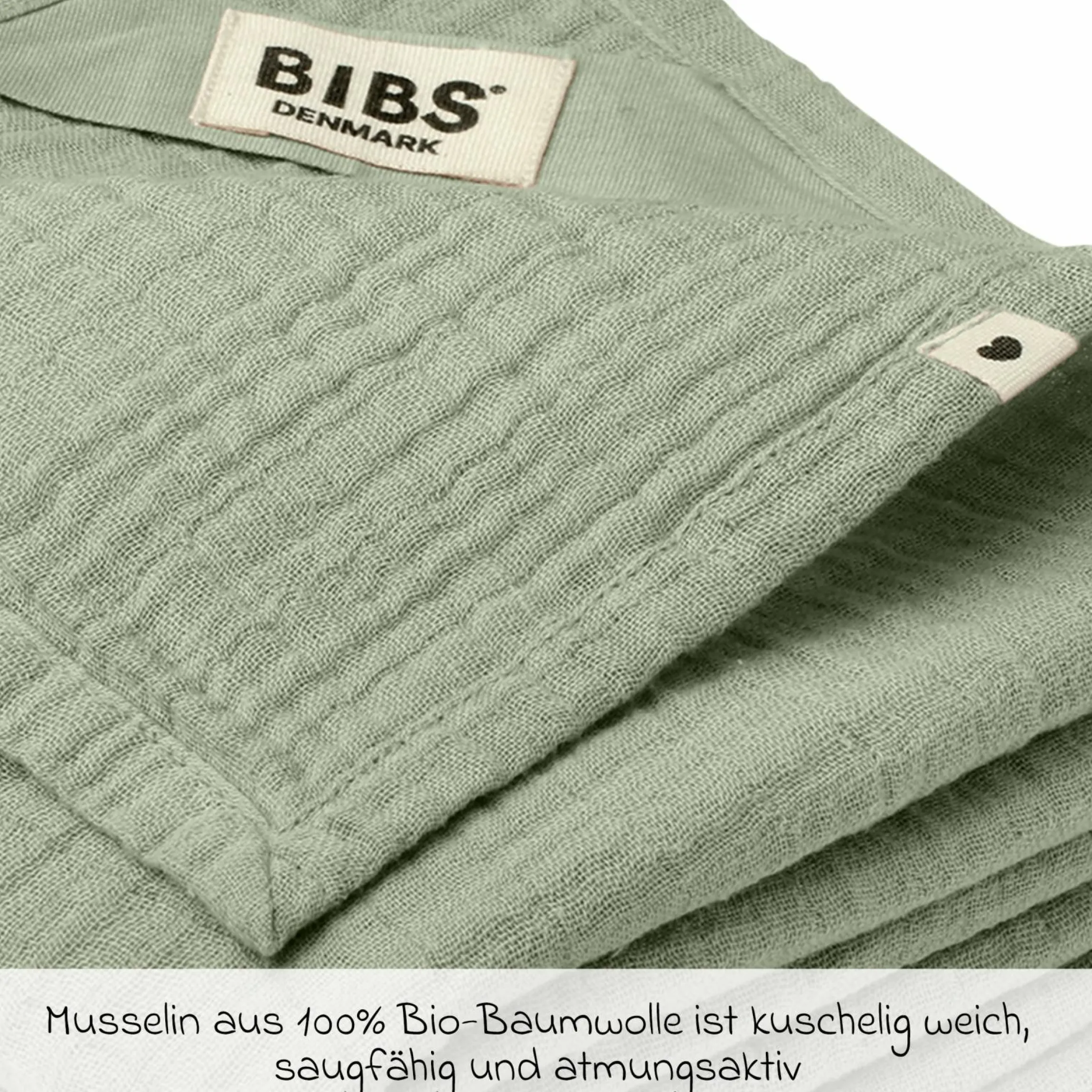 Mullwindel / Mulltuch / Pucktuch 2er Pack Muslin Cloth 70 x 70 cm - Sage