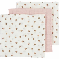 Mullwindel / Mulltuch / Pucktuch / Swaddle 3er Pack 70 x 70 cm - Mini Panther - Soft Pink