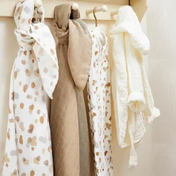 Mullwindel / Mulltuch / Pucktuch / Swaddle 2er Pack 120 x 120 cm - Stains - Sand