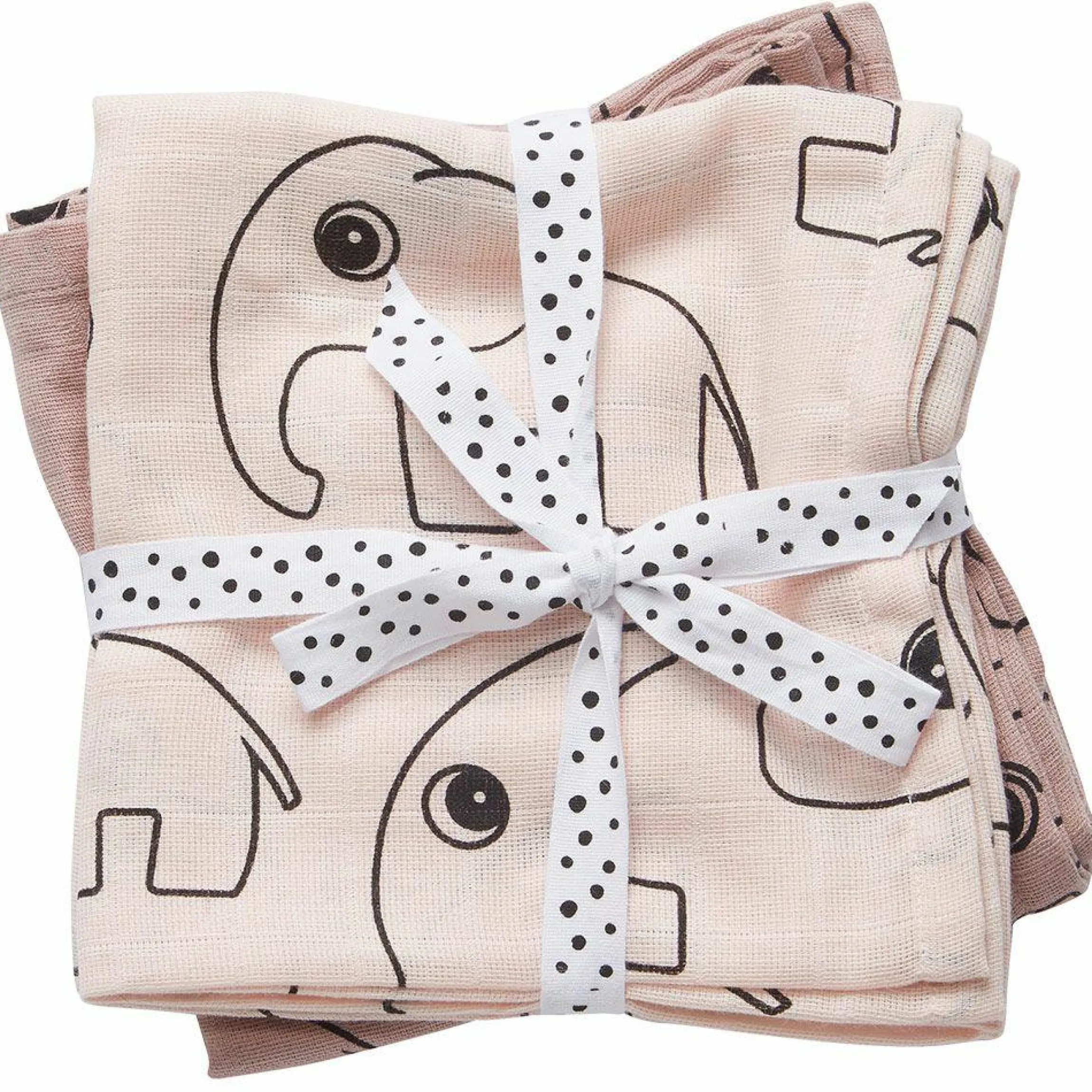 Mullwindel / Mulltuch / Pucktuch - 2er Pack - 70 x 70 cm - Deer Friends - Rosa