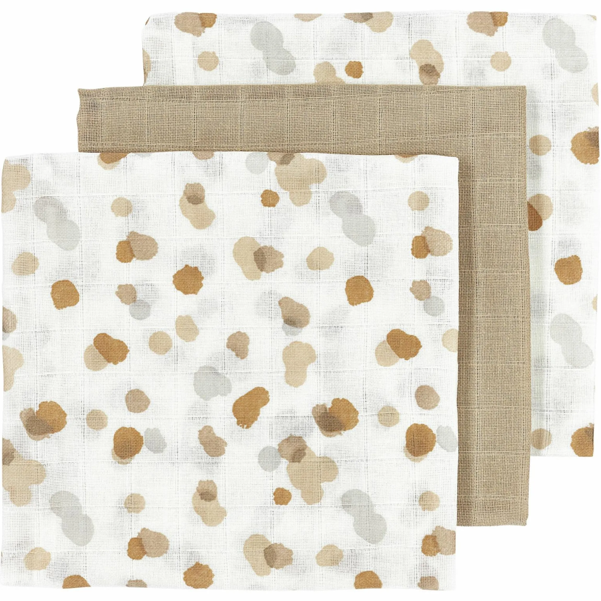 Mullwindel / Mulltuch / Pucktuch / Swaddle 3er Pack 70 x 70 cm - Stains - Sand