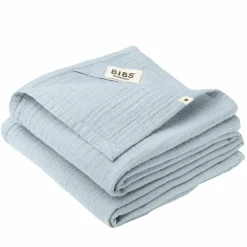 Mullwindel / Mulltuch / Pucktuch 2er Pack Muslin Cloth 70 x 70 cm - Baby Blue