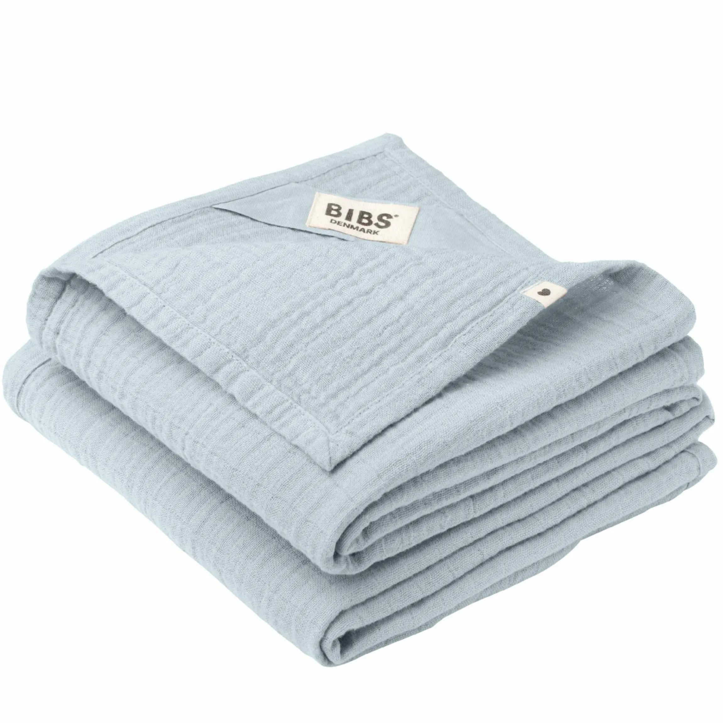 Mullwindel / Mulltuch / Pucktuch 2er Pack Muslin Cloth 70 x 70 cm - Baby Blue
