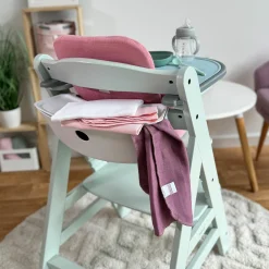Mullwindel / Mulltuch / Spucktuch / Pflegetuch 9er Pack 40 x 40 cm - Orchidee / Puder / Weiß