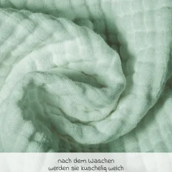 Mullwindel / Mulltuch / Spucktuch / Pflegetuch 9er Pack 40 x 40 cm - Patina / Mint / Weiß