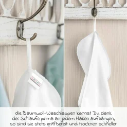 Mullwindel / Mulltuch / Spucktuch / Pflegetuch 9er Pack 40 x 40 cm - Patina / Mint / Weiß