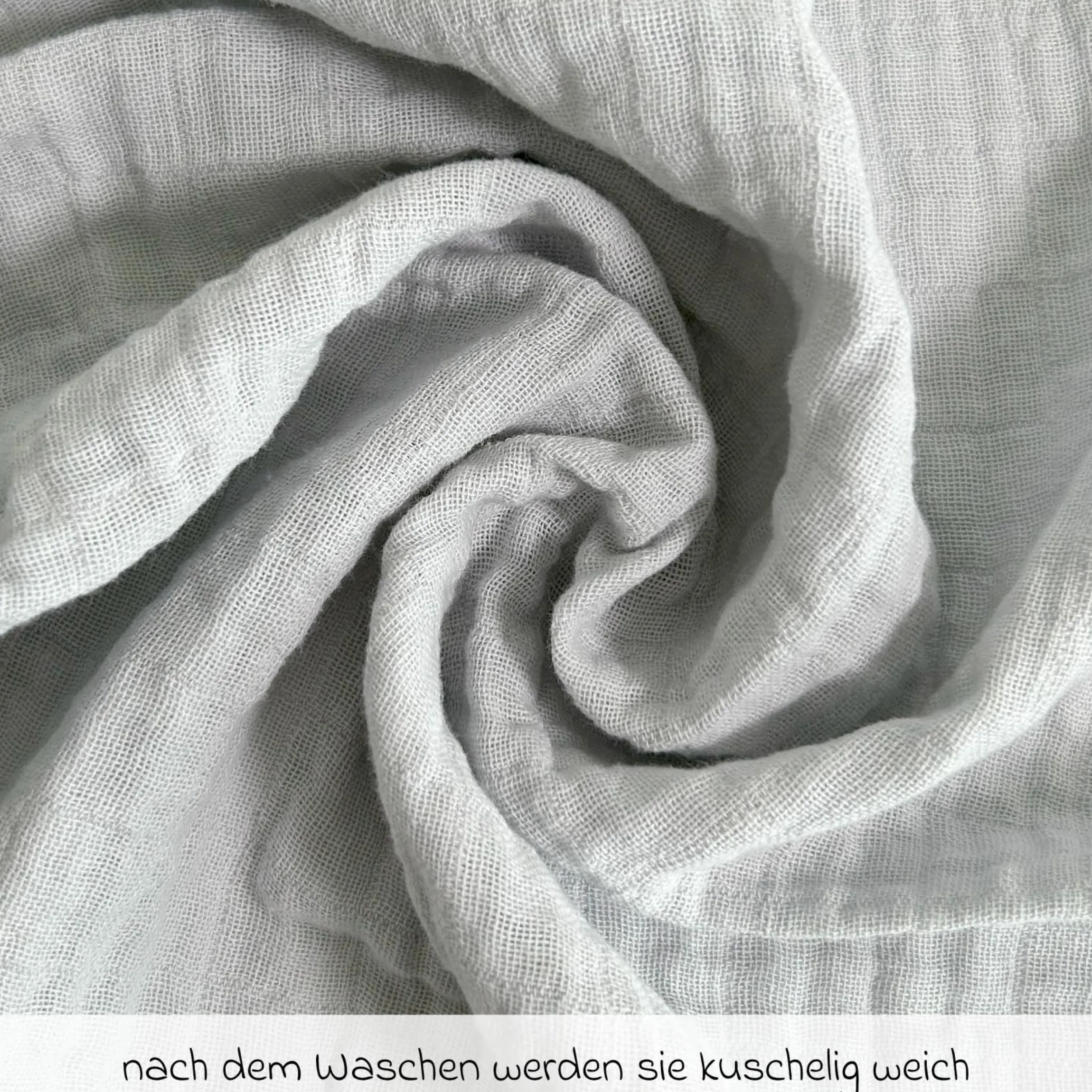 Mullwindel / Mulltuch 4er Pack 70 x 70 cm - Sterne - Weiß Grau