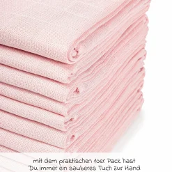 Mullwindel / Mulltuch 10er Pack 80 x 80 cm - Puder