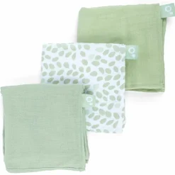 Mullwindel / Mulltuch 3er Pack Lovely 70 x 70 cm - Mini Leaves Green