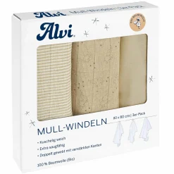 Mullwindel / Mulltuch 3er Pack - Organic Cotton 80 x 80 cm - Starfant