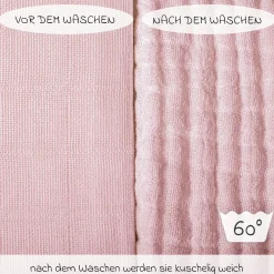 Mullwindel / Mulltuch 8er Pack 80 x 80 cm - Orchidee / Puder