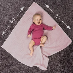 Mullwindel / Mulltuch 8er Pack 80 x 80 cm - Orchidee / Puder