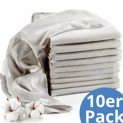 Mullwindel / Mulltuch 10er Pack 80 x 80 cm - Grau