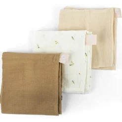 Mullwindel / Mulltuch 3er Pack Lovely 70 x 70 cm - Sweety Cream