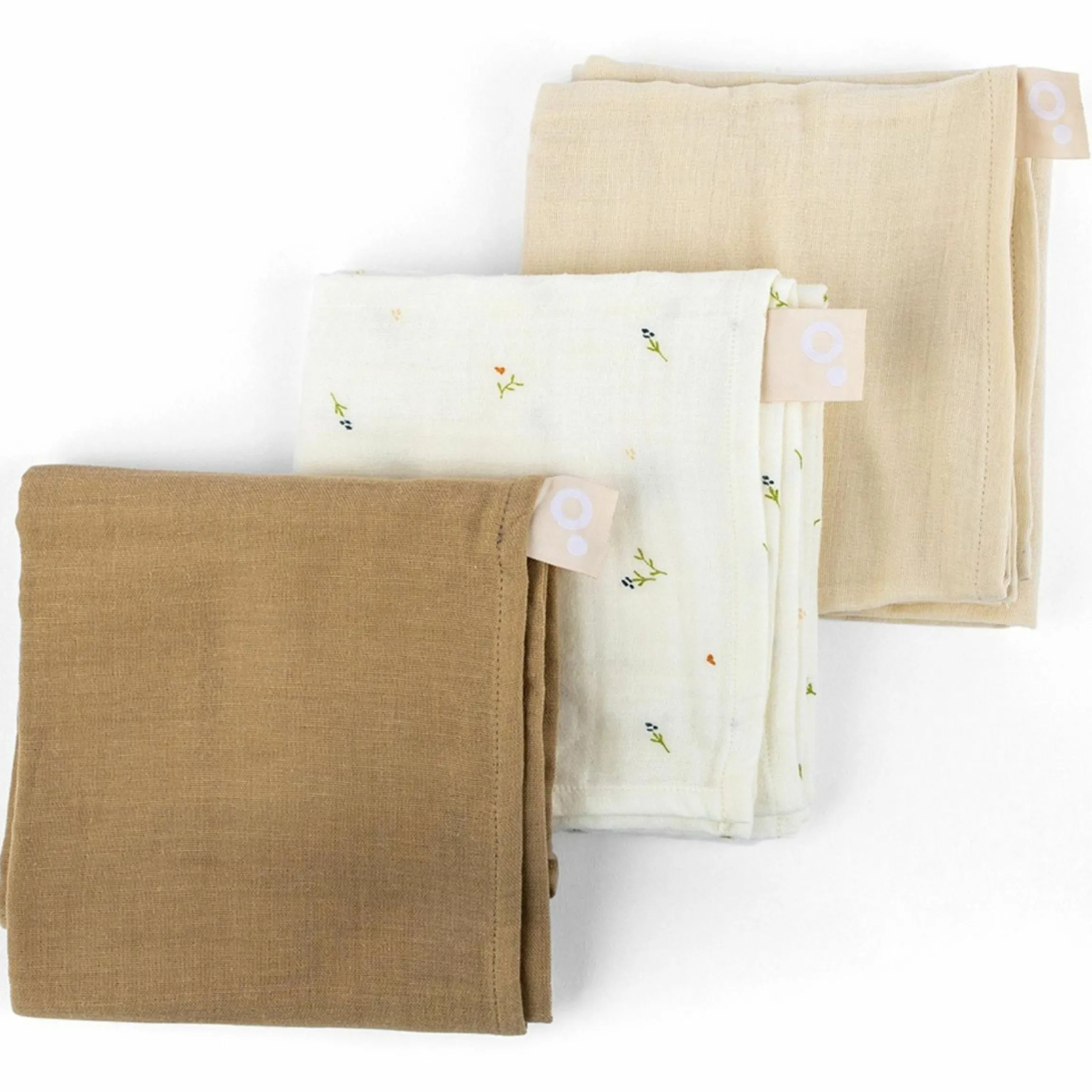 Mullwindel / Mulltuch 3er Pack Lovely 70 x 70 cm - Sweety Cream