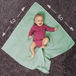 Mullwindel / Mulltuch 10er Pack 80 x 80 cm - Mint