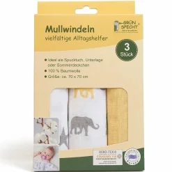 Mullwindel 3er Pack 70 x 70 cm - Mango