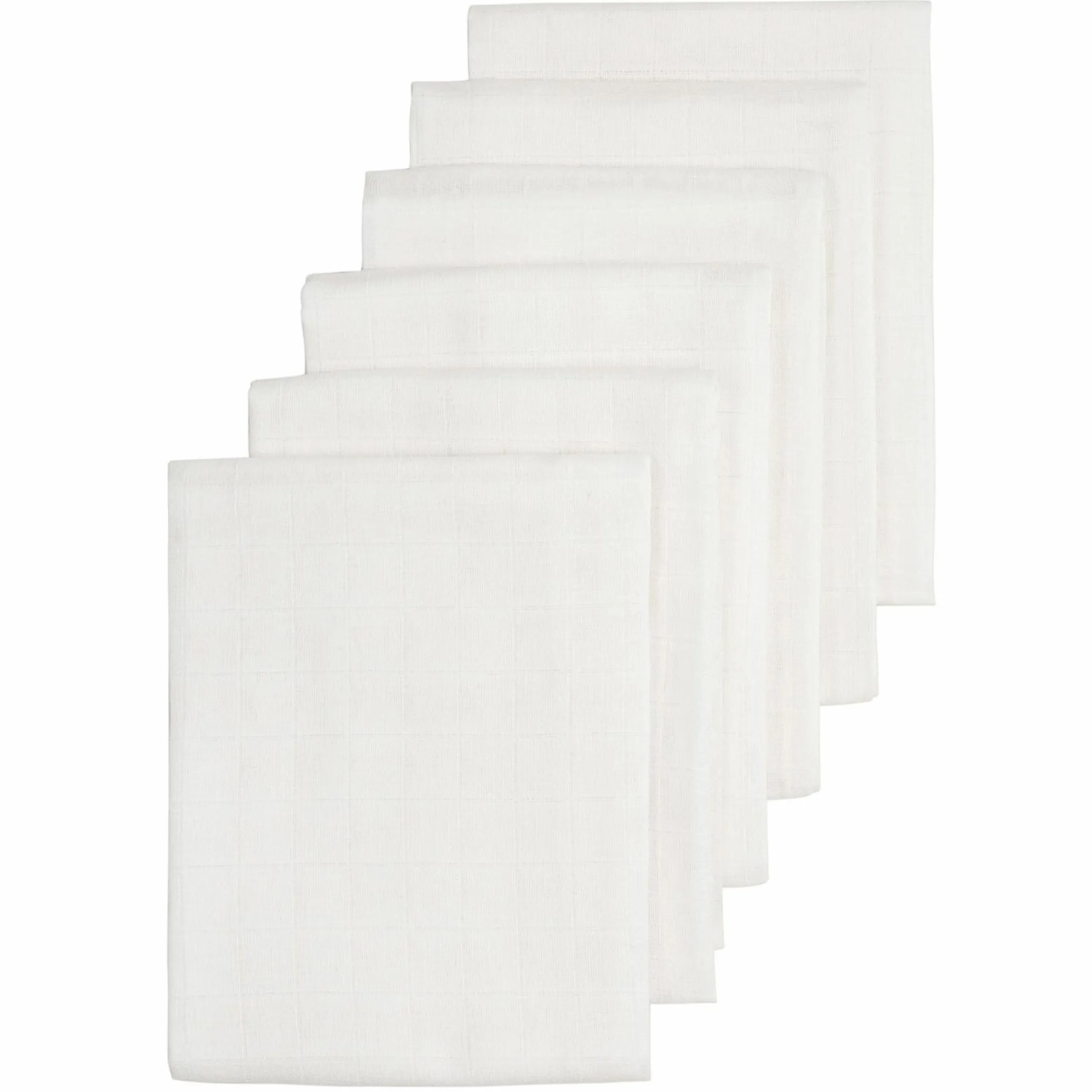 Mullwindel 6er Pack 60 x 60 cm - Weiß