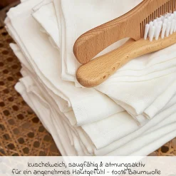 Mullwindel 6er Pack 60 x 60 cm - Weiß