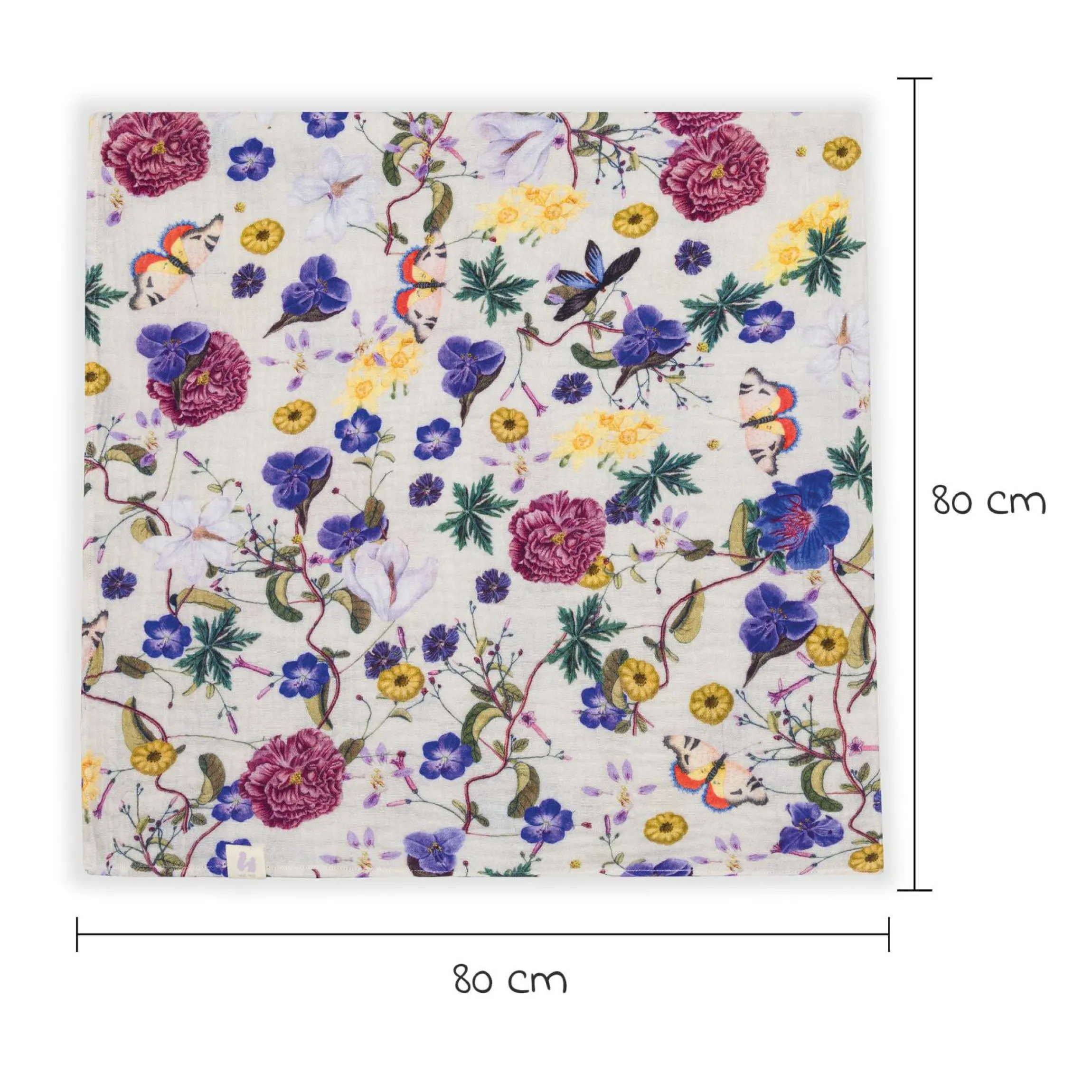 Mullwindeln / Mulltücher / Spucktücher Cuddle N Clean - 3er Set 80 x 80 cm - Sage / Beige / Floral