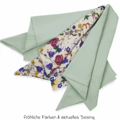 Mullwindeln / Mulltücher / Spucktücher Cuddle N Clean - 3er Set 80 x 80 cm - Sage / Beige / Floral