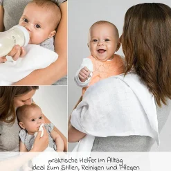 Mullwindeln / Mulltücher / Spucktücher - 10er Pack 80 x 80 cm - Weiß