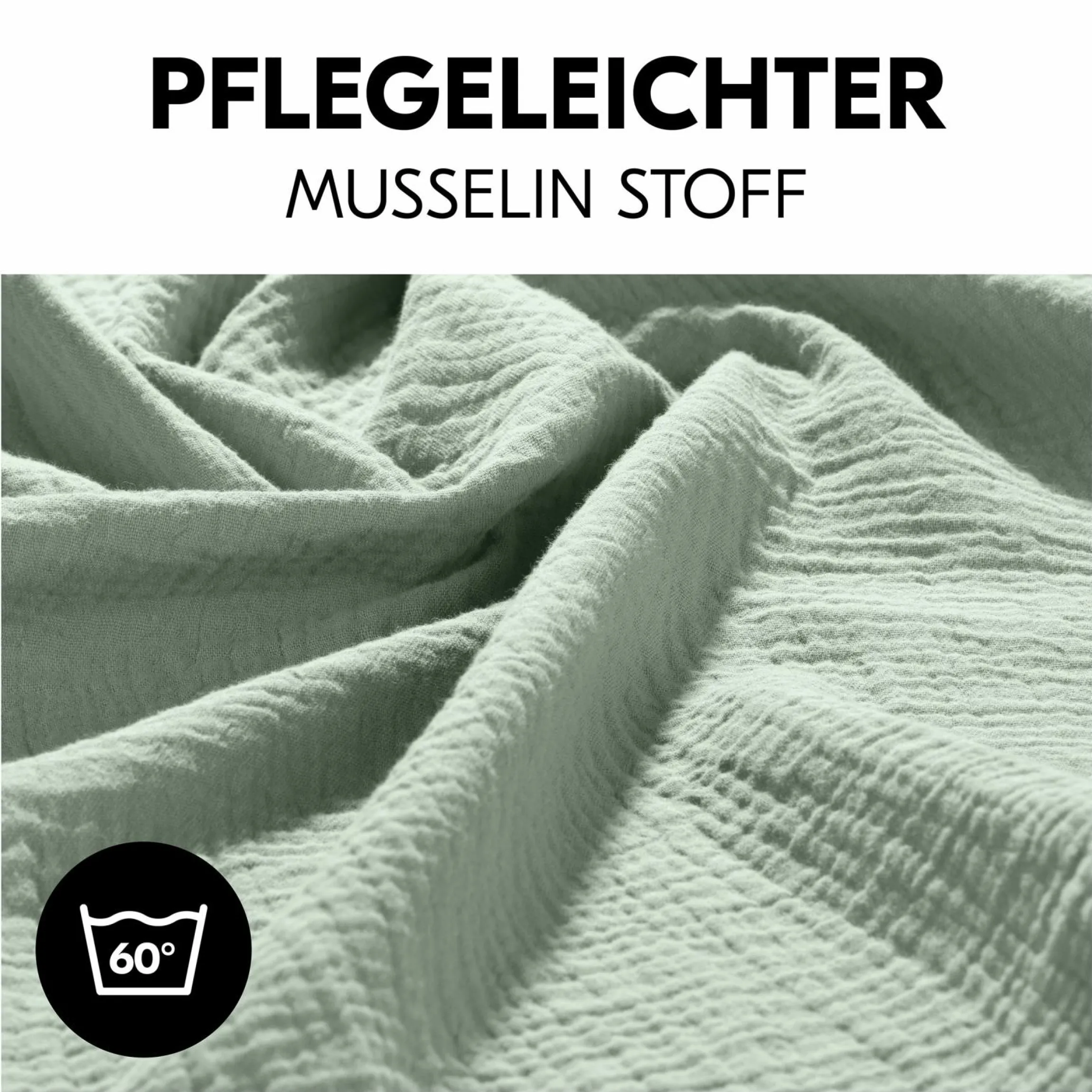 Mullwindeln / Mulltücher / Spucktücher Cuddle N Clean - 3er Set 80 x 80 cm - Sage / Beige / Cork
