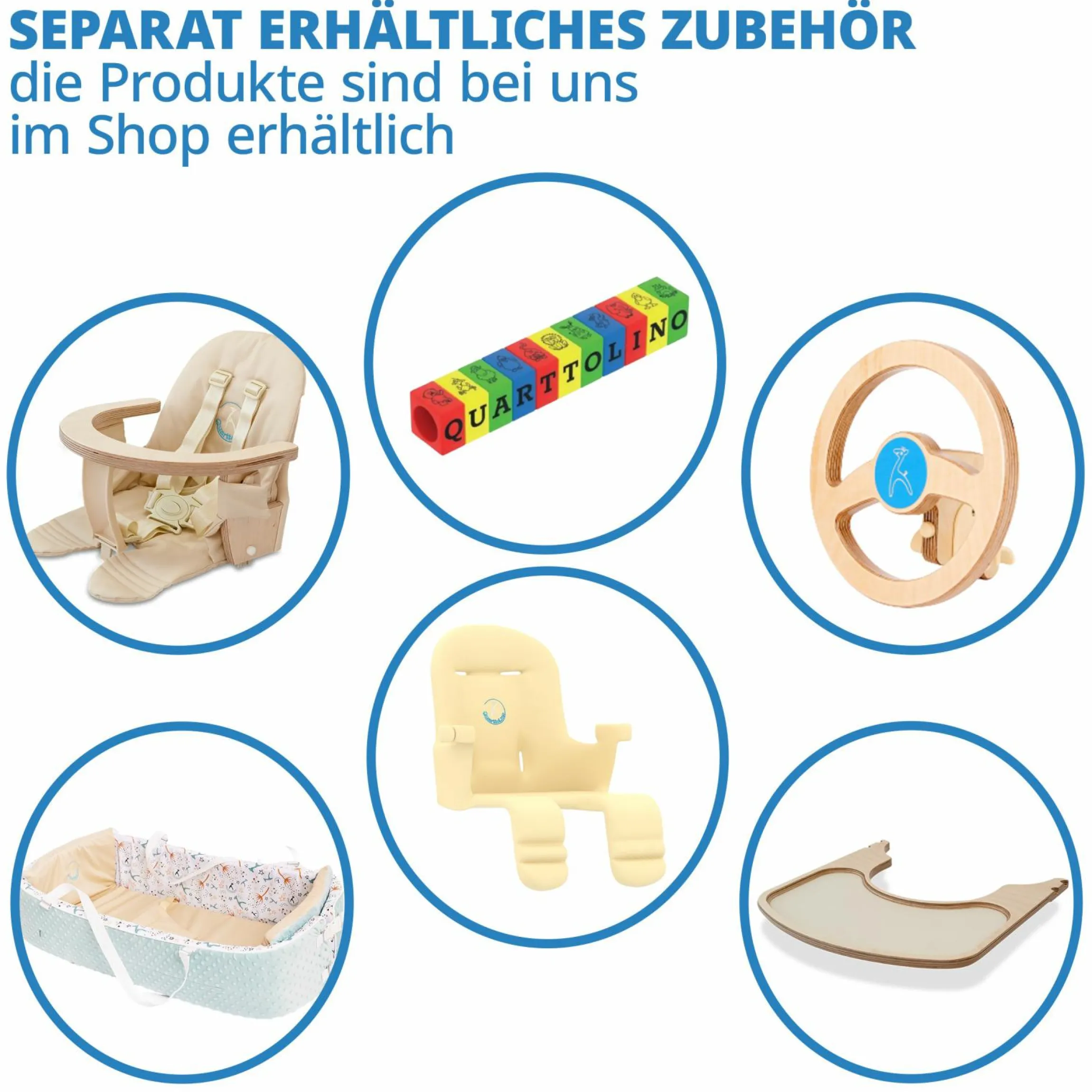 Multifunktionaler Hochstuhl aus Holz - Hochstuhl, Schaukel, Treppe, Lerntower & Babywippe in einem bis 150 kg nutzbar - Weiß - Kollektion 2024