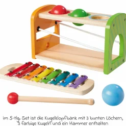 Musikspielzeug 2in1 mit Xylophon & Klopfbank