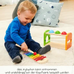 Musikspielzeug 2in1 mit Xylophon & Klopfbank