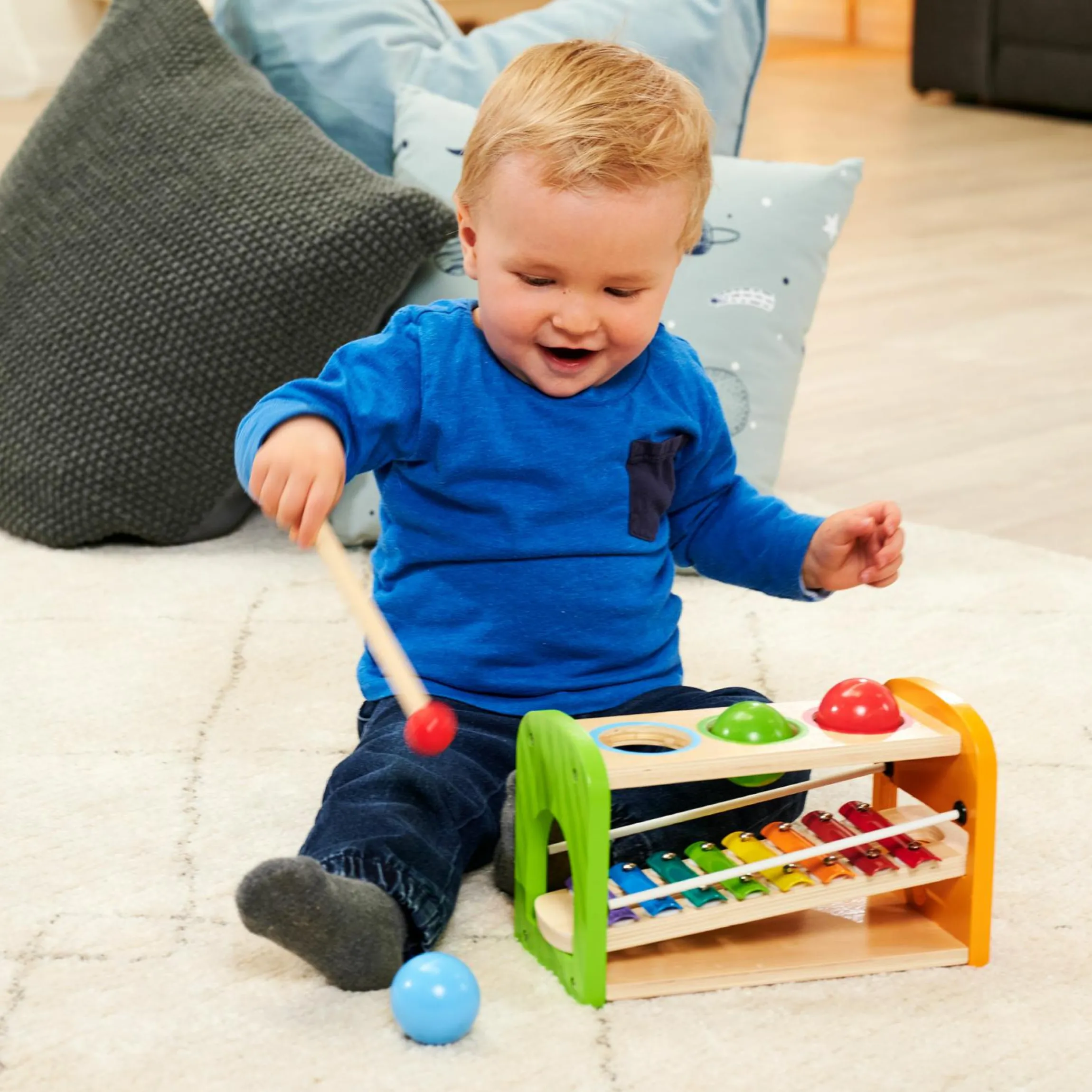 Musikspielzeug 2in1 mit Xylophon & Klopfbank