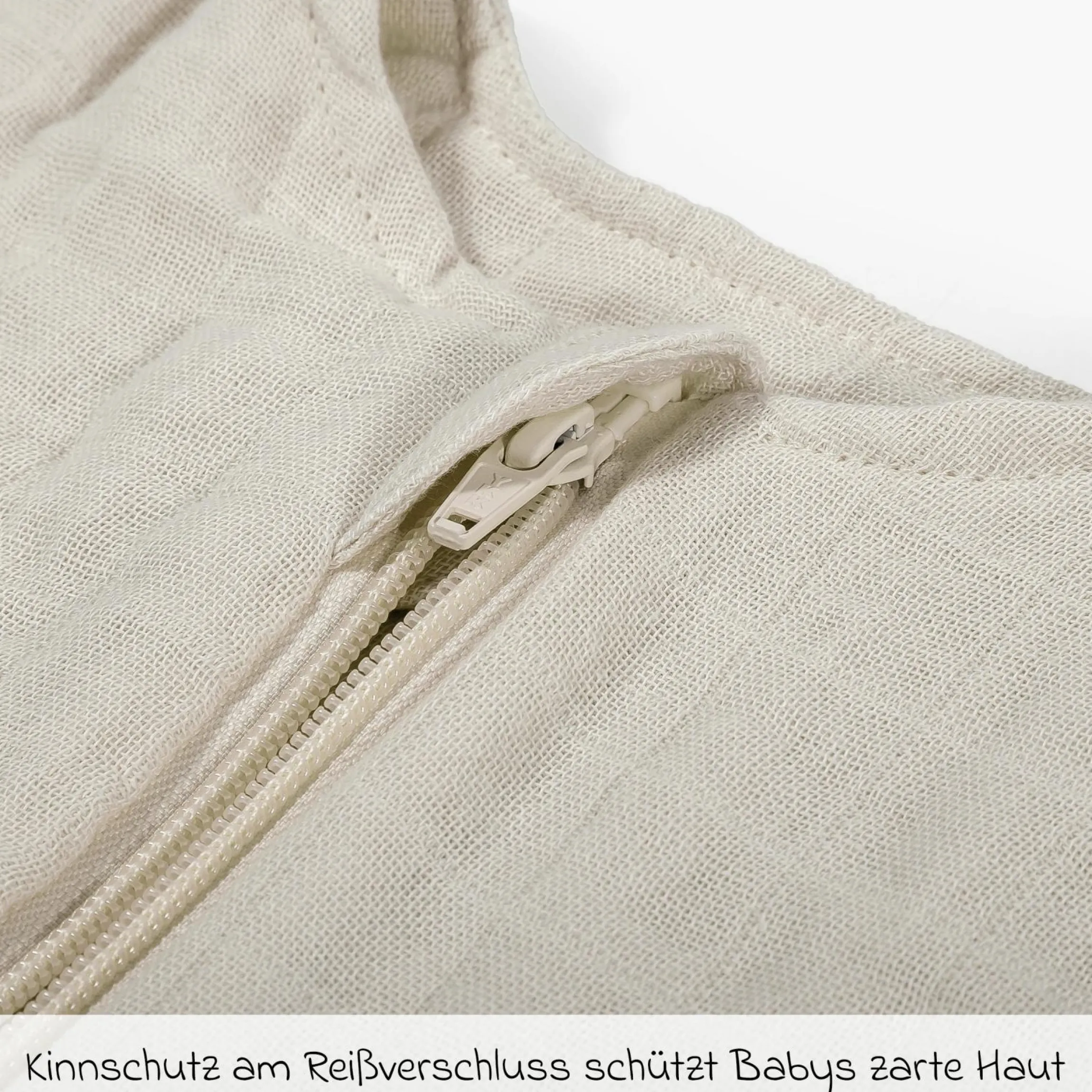 Musselin-Schlafsack - Beige - Gr. 60 cm