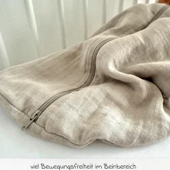Musselin-Schlafsack - Beige - Gr. 60 cm
