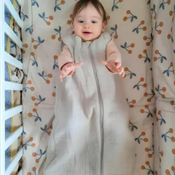 Musselin-Schlafsack - Beige - Gr. 60 cm