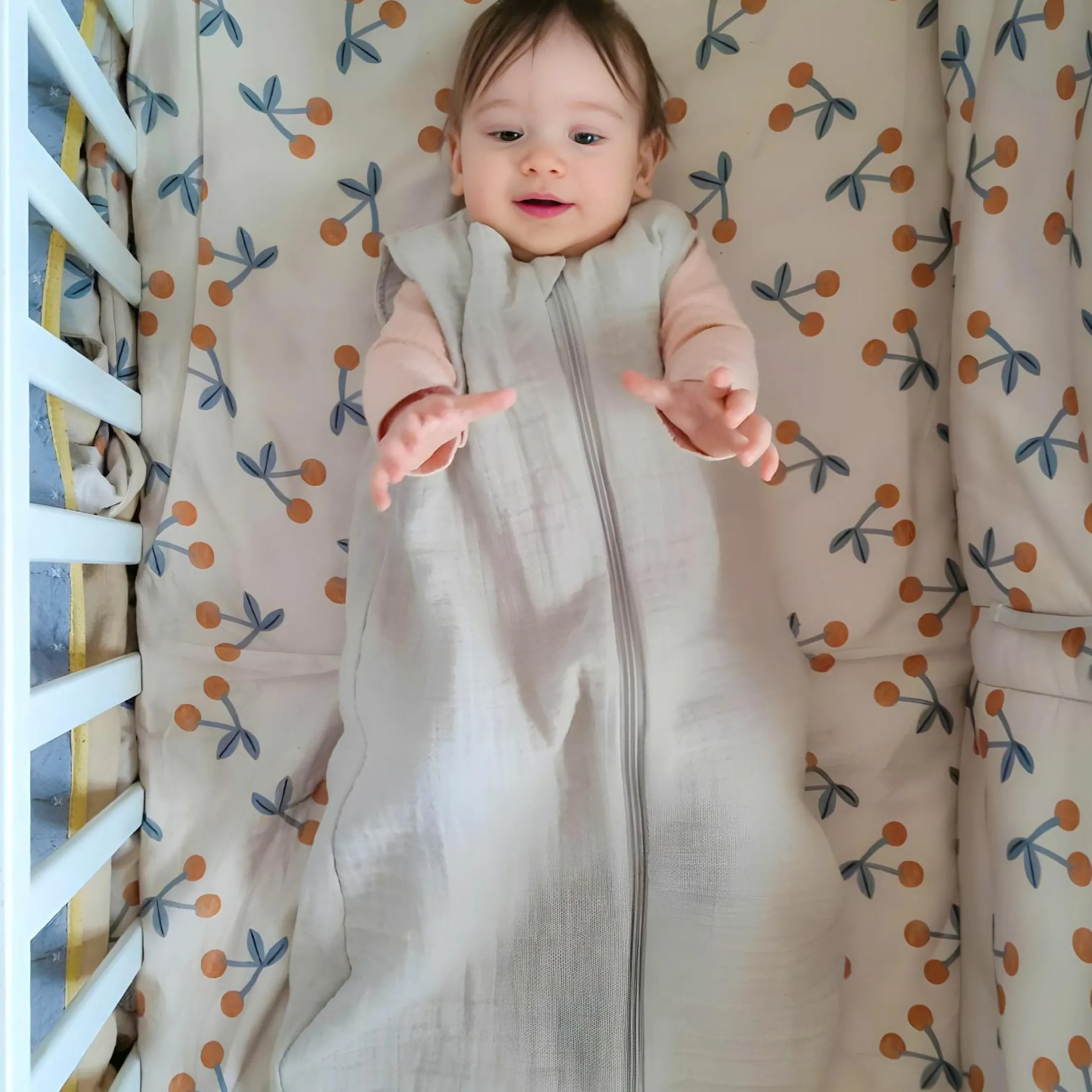 Musselin-Schlafsack - Beige - Gr. 60 cm