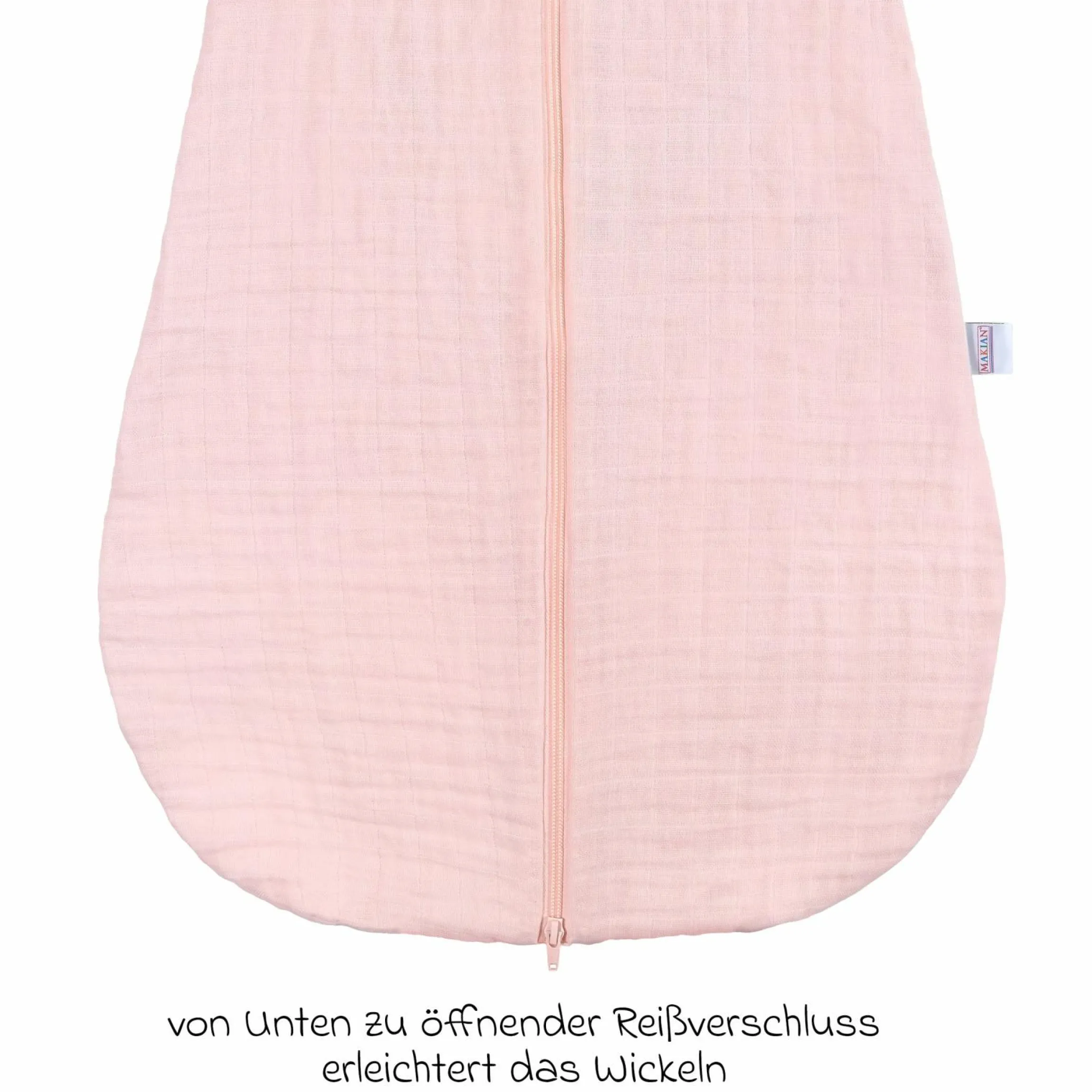 Musselin-Schlafsack - Puder - Gr. 60 cm