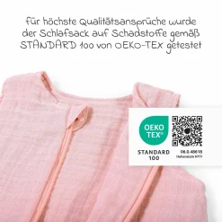 Musselin-Schlafsack - Puder - Gr. 60 cm