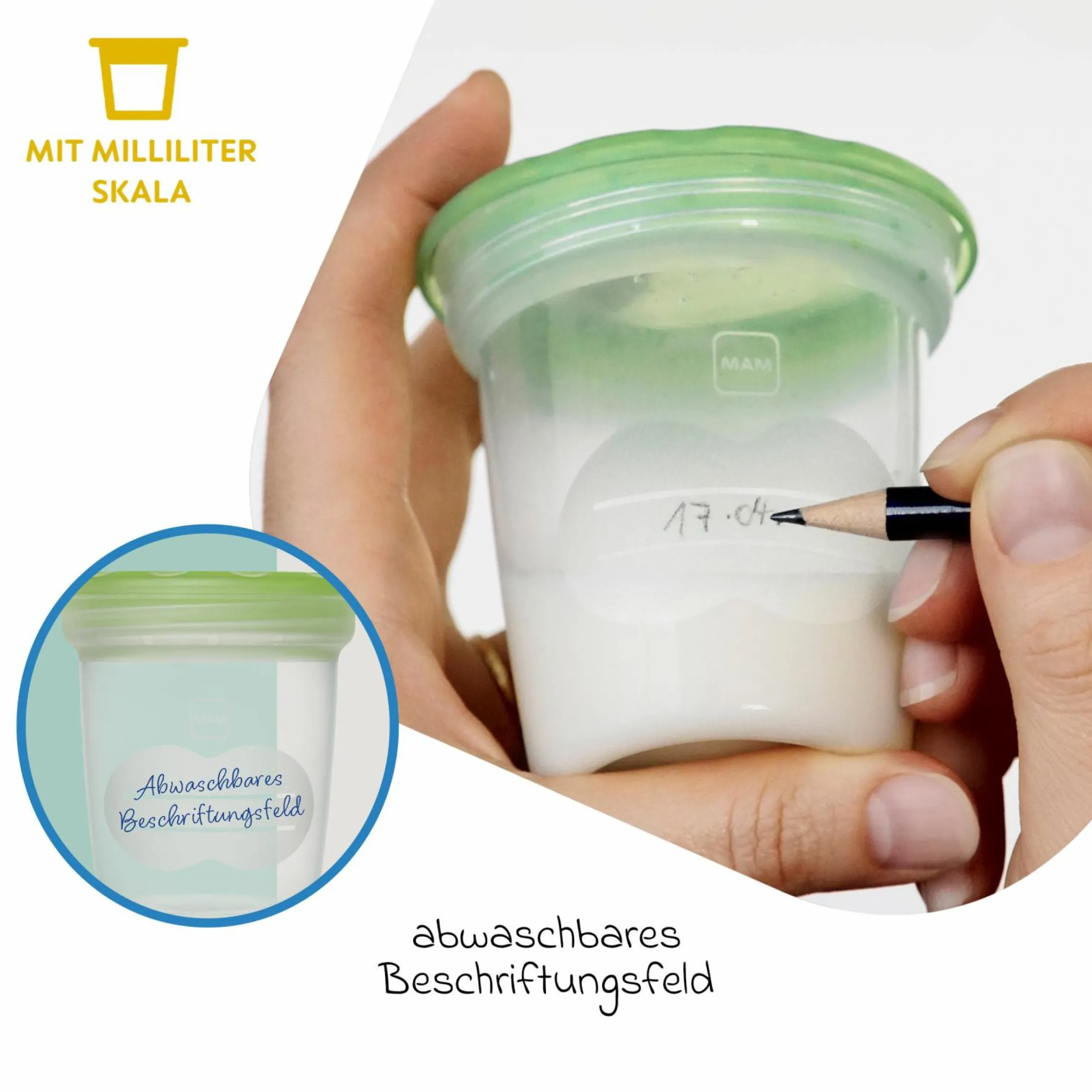 Muttermilch-Aufbewahrungsbehälter 5er Pack je 120 ml