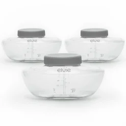 Muttermilch-Auffangflasche 3er Pack für Milchpumpe Elvie Pump 150 ml - Clear