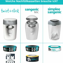 Nachfüllkassette für Windeleimer Twist and Click Sangenic - 6er Pack - Greenfilm™